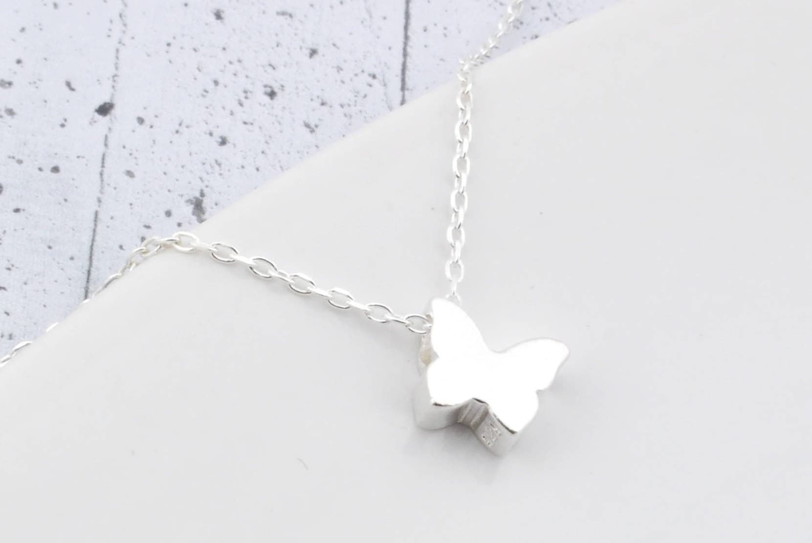 Schmetterling Halskette, Sterling Silber Boho 3D Anhänger, Verlust Schmuck Geschenk Für Sie von BySendiJewelry