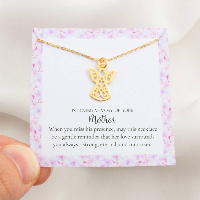 Verlust Der Mutter Halskette Gold | Trauerschmuck Für Tochter von BySendiJewelry