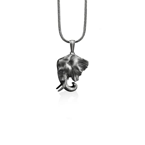 BySilverStone Jewelry – Elefanten-Halskette Aus 925Er-Sterlingsilber, Elefantenschmuck, Tier-Halskette, Natur-Halskette, Familien-Halskette, Heilungs-Halskette, Sympathie-Geschenk von BySilverStone Jewelry