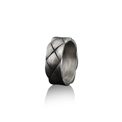 BySilverStone Jewelry Geometrische Würfel, Handgefertigter Herren-Bandring Aus Sterlingsilber, Würfel-Hochzeitsring Für Herren, Würfel-Hochzeitsring Für Herren, Statement-Ring, Modischer Schmuck von BySilverStone Jewelry