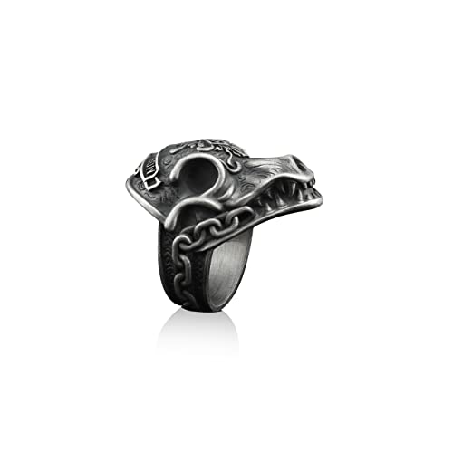 BySilverStone Jewelry – Morior Invictus Handgefertigter Herrenring Aus Sterlingsilber, Silberner Totenkopf-Biker-Ring, Morior Invictus Silberschmuck, Totenkopf-Gothic-Ring, Ring Für Herren von BySilverStone Jewelry