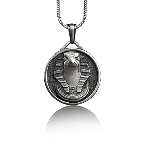 Bysilverstone Schmuck – Ägyptischer Gott Ra Aus Sterlingsilber, Handgefertigte Charm-Medaillon-Halskette, Ägyptischer 925-Silber-Schmuck, Ägyptische Herren-Halskette, Ägyptischer Charm-Geschenk von BySilverStone Jewelry