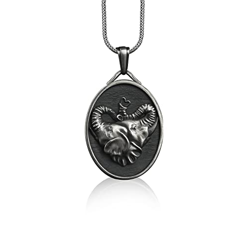 Bysilverstone Schmuck – Zwillings-Elefanten-Anhänger Aus Sterlingsilber, Elefanten-Halskette, Elefanten-Anhänger, Anpassbare Halskette, Elefanten-Schmuck, Elefanten-Ornament von BySilverStone Jewelry