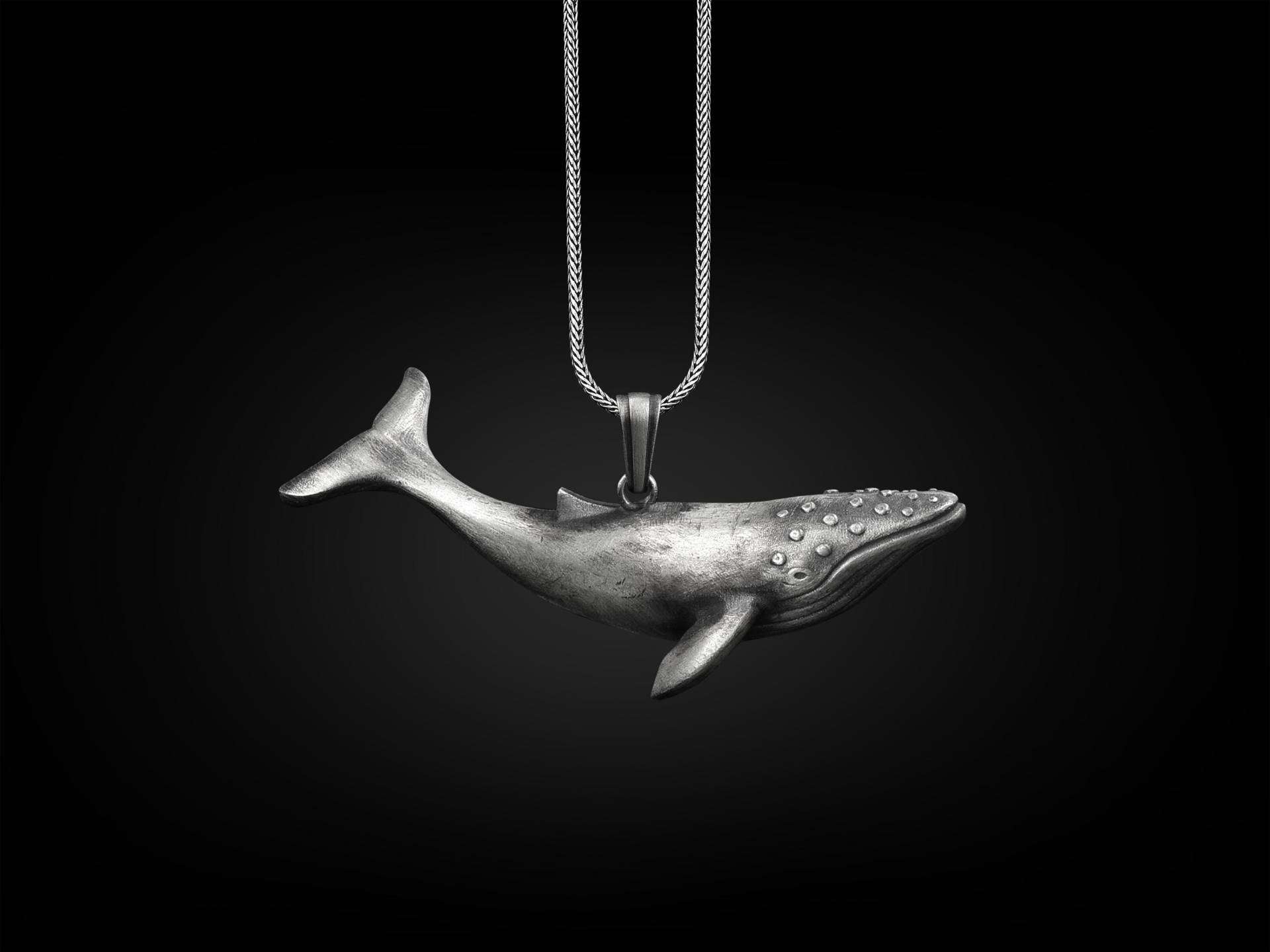 Buckelwal 925 Silber Halskette, Sterling Ocean Schmuck, Tier Fisch Natur Erinnerungsgeschenk von BySilverStone