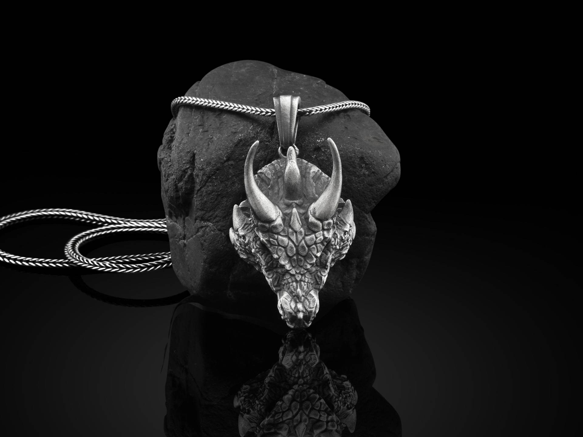 Drachen Handgemachte Silber Halskette, 3D Drachenkopf Männer Schmuck, Sterling Anhänger, Geschenk, Mythologie Geschenk von BySilverStone