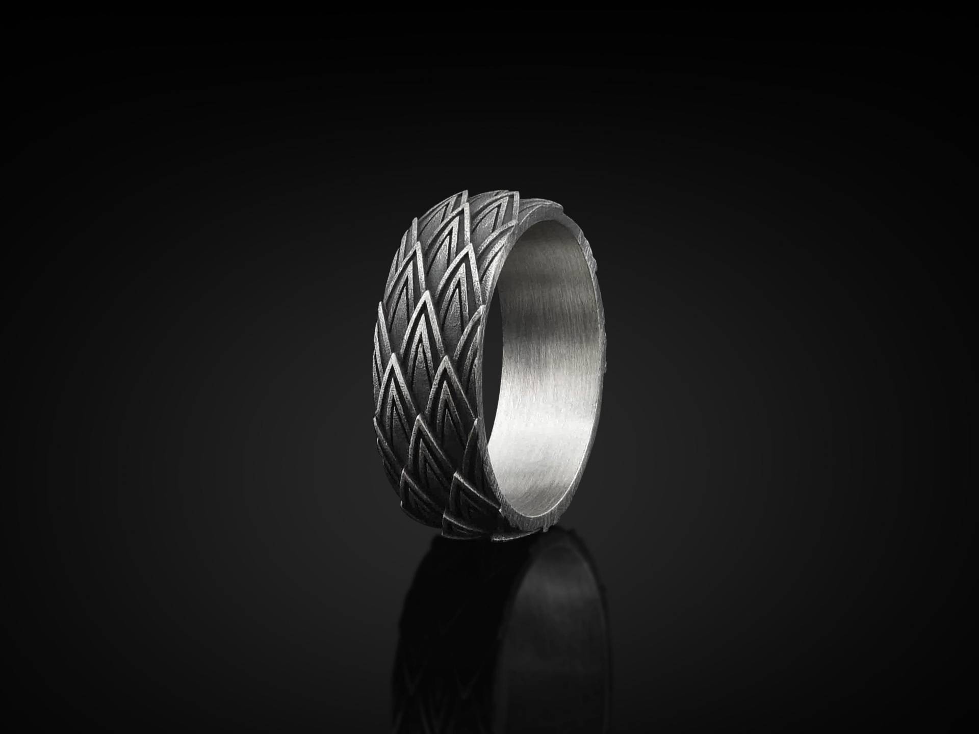 Drachenschuppen Ring Handgefertigt, Sterling Silber Herrenring, Drachenschuppenring Aus Silber, Herrenring von BySilverStone