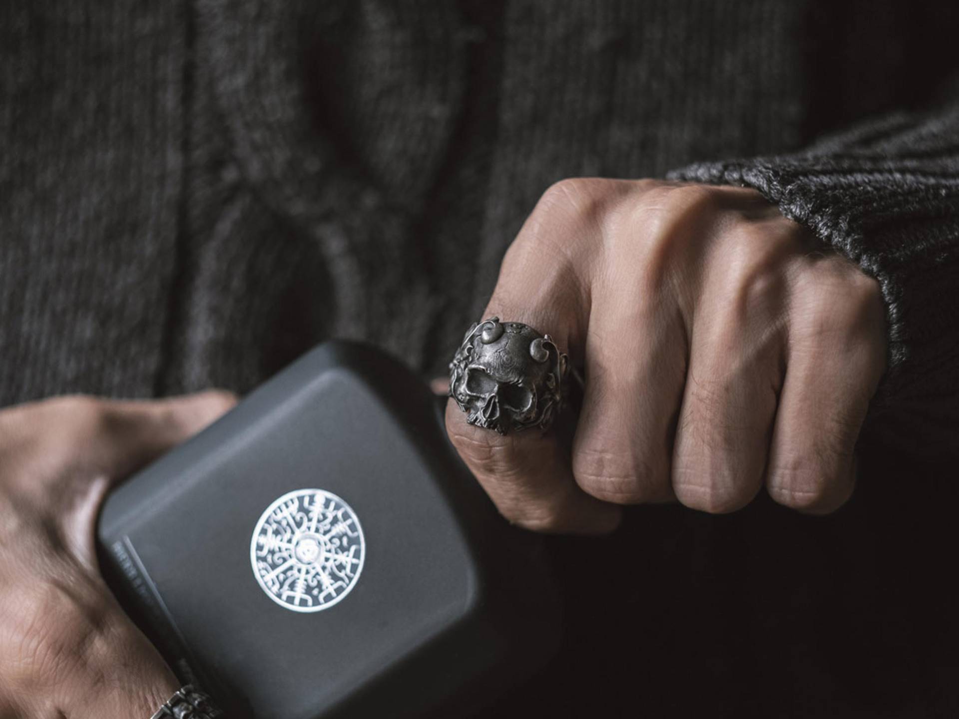 Großartiger Schädel Sterling Silber Herren Biker Ring, Totenkopf Mit Krone Gothic Punk Schmuck, Ring Für Männer von BySilverStone