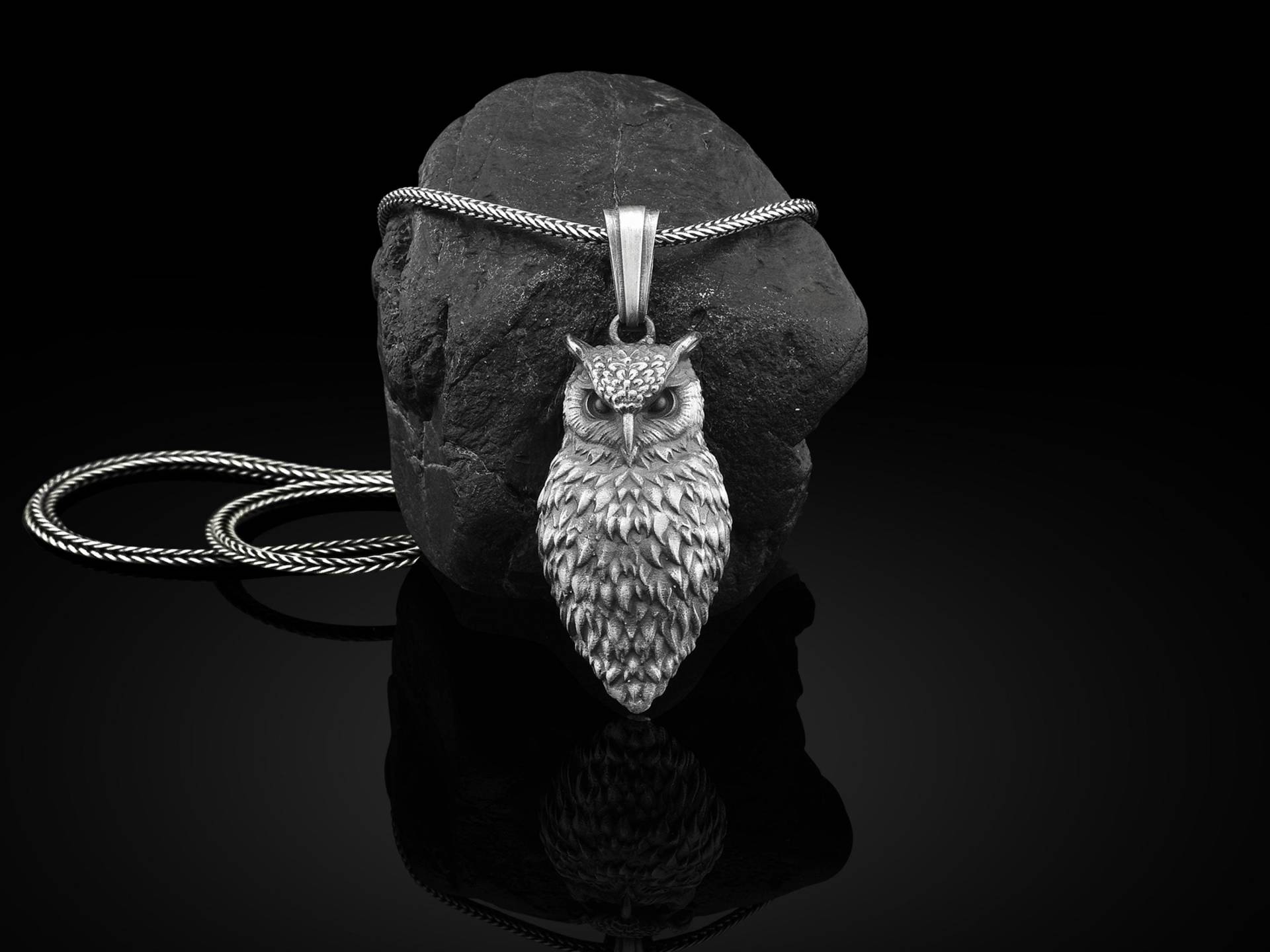 Handgemachte Eule Halskette Für Herren in Sterling Silber, Tier Vogel Schmuck, Charme, Silber Geschenk, Halskette, Erinnerungsgeschenk von BySilverStone