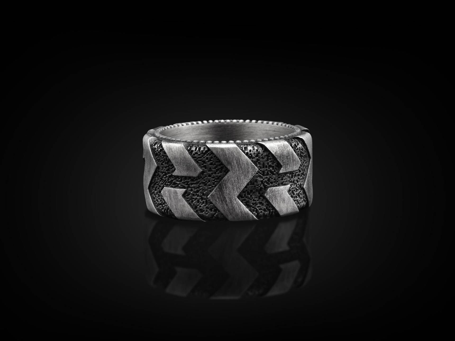 Handgemachte Rad Casual Bandring Für Männer in Sterling Silber, Stilvolle Ehering, Elegante Stapelbare Biker Ring von BySilverStone