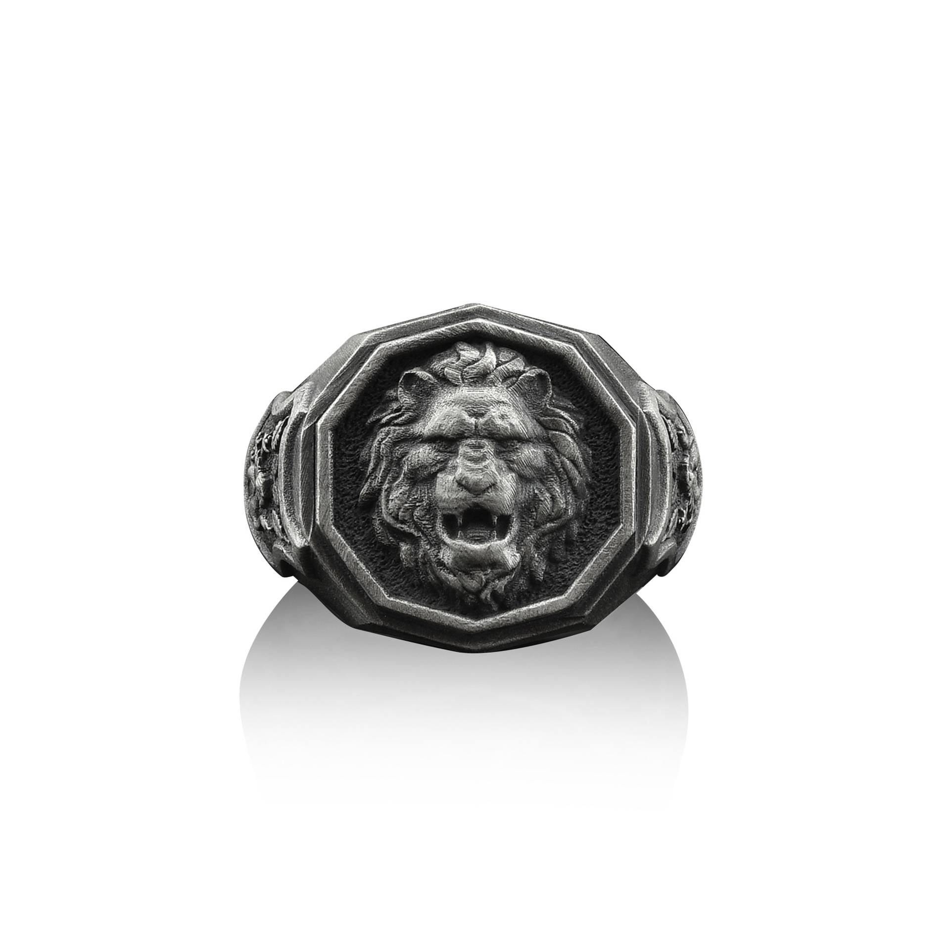 Handgemachte Wilde Löwe Symbol Ring Für Männer in Sterling Silber, Tier Ring, Sternzeichen Astrologie Schmuck, Schmuck von BySilverStone