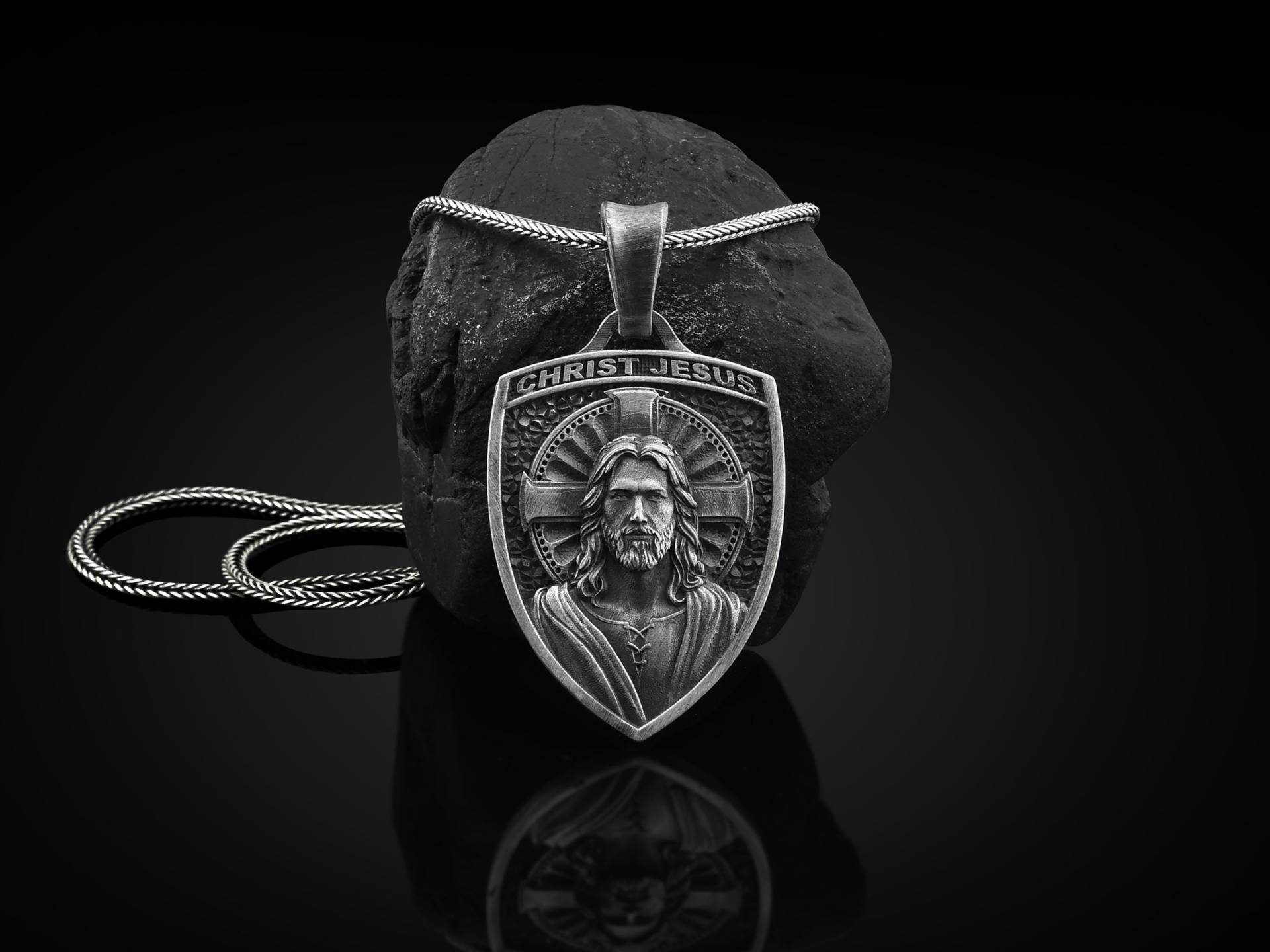 Jesus Christus Handgemachte Sterling Silber Männer Charm Halskette, Schmuck, Anhänger Mit Kette, Christliches Geschenk von BySilverStone