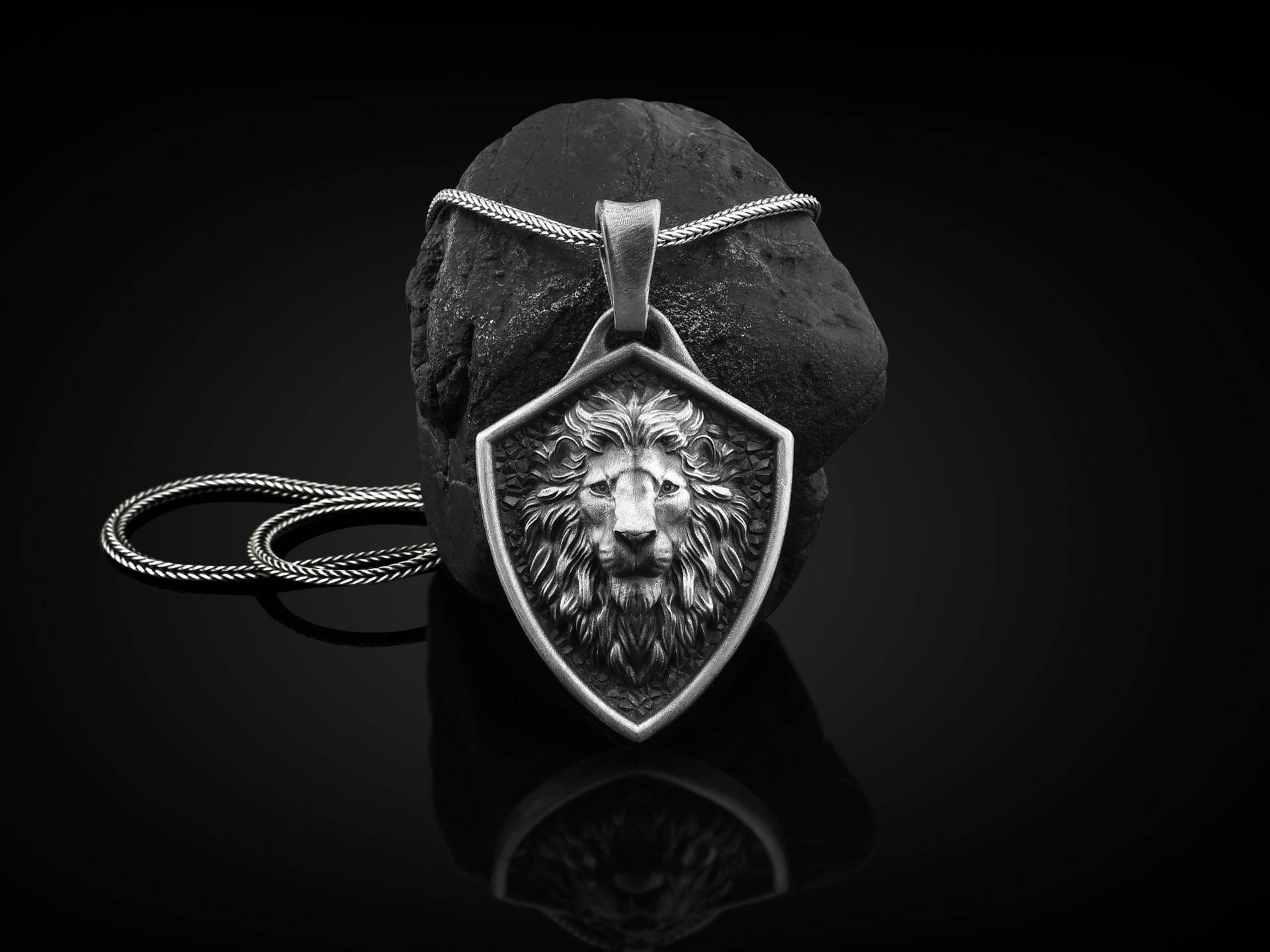 Maned Lion Handgemachte Sterling Silber Männer Charm Halskette, Leo Sternzeichen Schmuck, Anhänger Mit Kette, Tier Halskette von BySilverStone