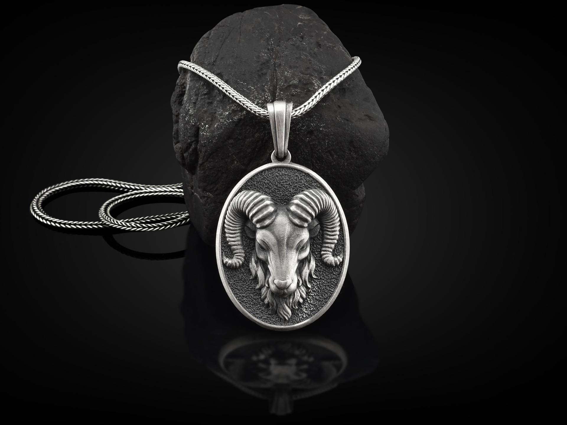 Widder Handgemachte Sterling Silber Männer Charm Halskette, Sternzeichen Schmuck, Anhänger, Horoskop Tier Halskette von BySilverStone