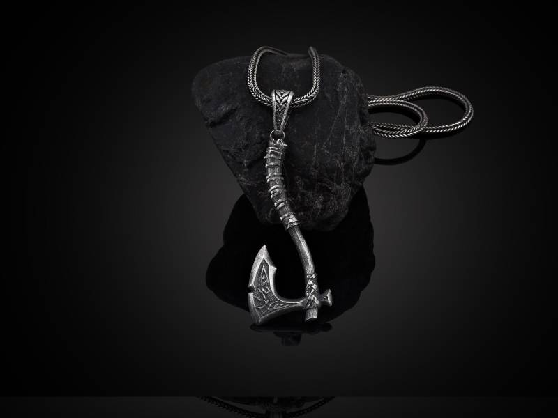 Wikinger Axt Halskette, Herren Anhänger, Geschenk Für Männer von BySilverStone