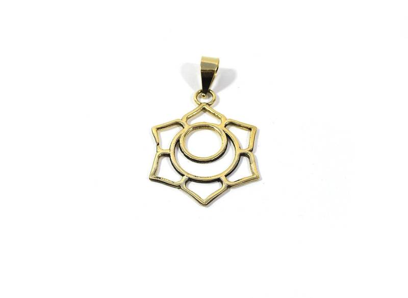 Chakras Anhänger, Sieben Chakren Halskette, Sternanhänger Tetraeder, Heilung Schmuck, Spiritueller Messingperle Yoga Schmuck von BySinuhe