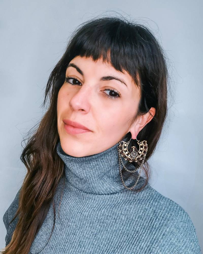 Makramee Fächer Ohrringe Handgemachte Braun & Gold Ketten Ohrringe von BySinuhe