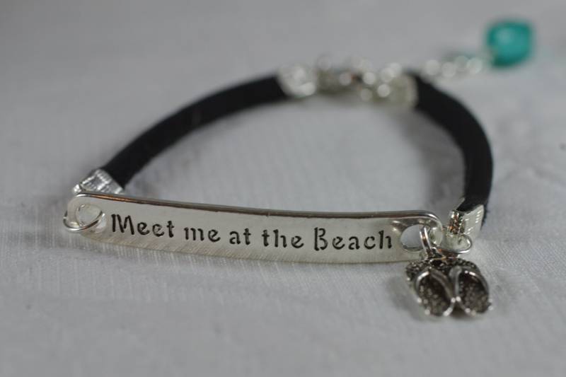 Beach-Armband - Meet Me in Der Strand-Armband Leder-Armband von ByTheSeashoreDecor