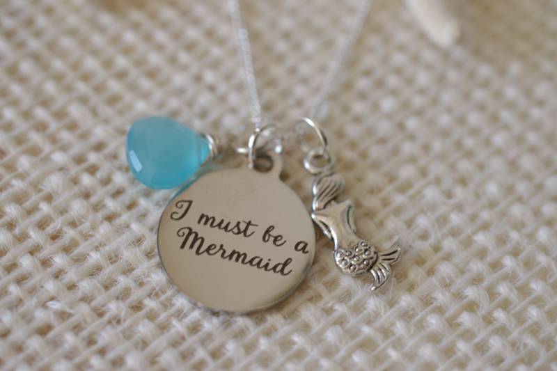 Ich Muß Eine Meerjungfrau-Halskette - Mermaid Schmuck Anpassen von ByTheSeashoreDecor