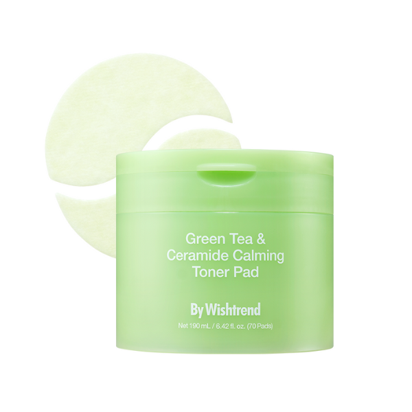 ByWishtrend - Green Tea & Ceramide Calming Toner Pad - 190 ml/70 Pads von ByWishtrend