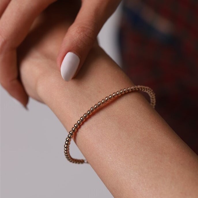 14K Massiv Gold Kugel Armreif 14K Massiv Gold Kugel Armreif von ByZEK