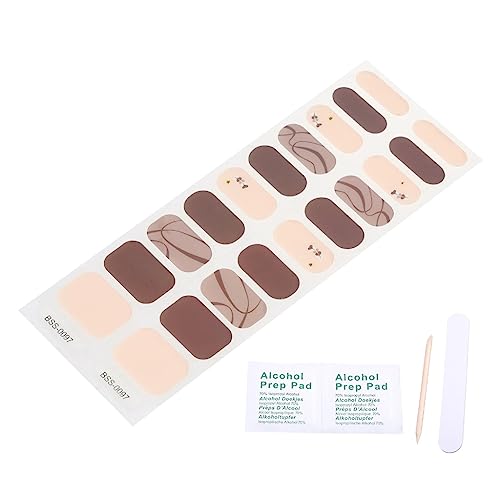 20 Aufkleber Semi Cured Gel Polish Strips Gel Full Wraps Strips Gel Aufkleber LED Lampe Erforderliche Wrap von Bydezcon
