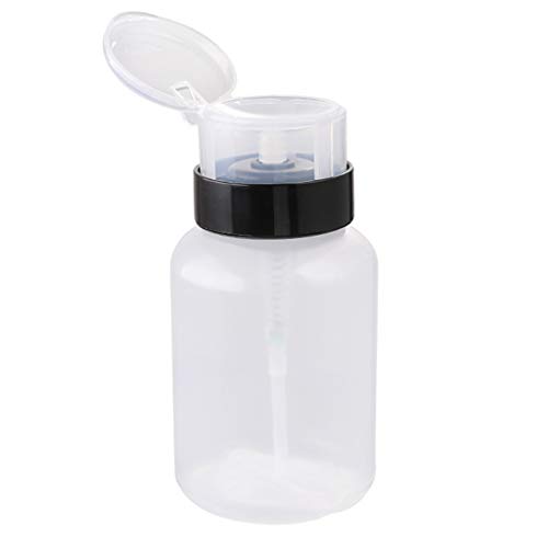 200 Klare Nach Unten Drückende Nachfüllbare Leere Flasche Abschließbarer Presspumpenspender Für Nagellack Make Up Entferner Behälterhalter Mit Kappe von Bydezcon