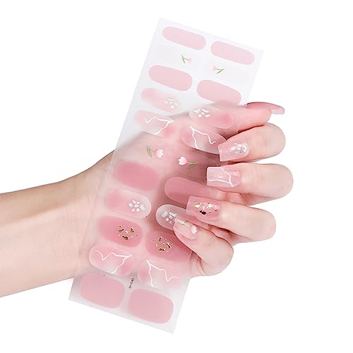 22 Stück Selbstklebende Nagelfolien Nagel Gel Lackstreifen Vollständige Wraps Nagellack Aufkleber Gel Nagelstreifen Gel Nagelaufkleber von Bydezcon