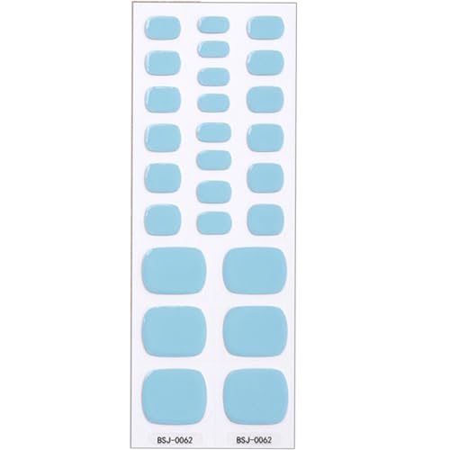 Halb Ausgehärtetes Gel Zehennagel Aufkleber Set Für Lampe Volle Abdeckung Einfarbig Maniküre Gel Nagel Patches von Bydezcon