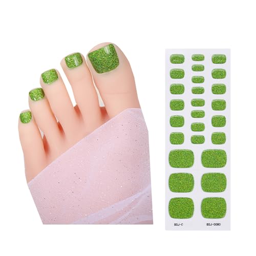 Zehennagel Aufkleber Halbgehärtete Gel Zehennagelstreifen Einfarbig Zehennagel Lackstreifen Zehennagel Wraps Zehennagel Kunst Dekoration von Bydezcon