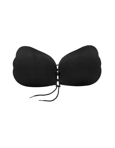 Bye Bra Lace-It BH, Selbstklebender BH, Push-Up-BH, Selbstklebender BH, Klebriger BH, Trägerloser Und Rückenfreier BH, Körbchen A-E, Beige/Schwarz/Weiß/Braun von Bye Bra