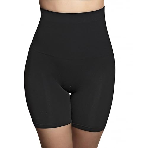 Bye Bra Nahtlose Kurze Hose, Kurze Hose Formen, Mittlere Bauchkontrolle, Hintern Heben, Shapewear für Damen, Schwarz/Beige Größe: S-XXL von Bye Bra