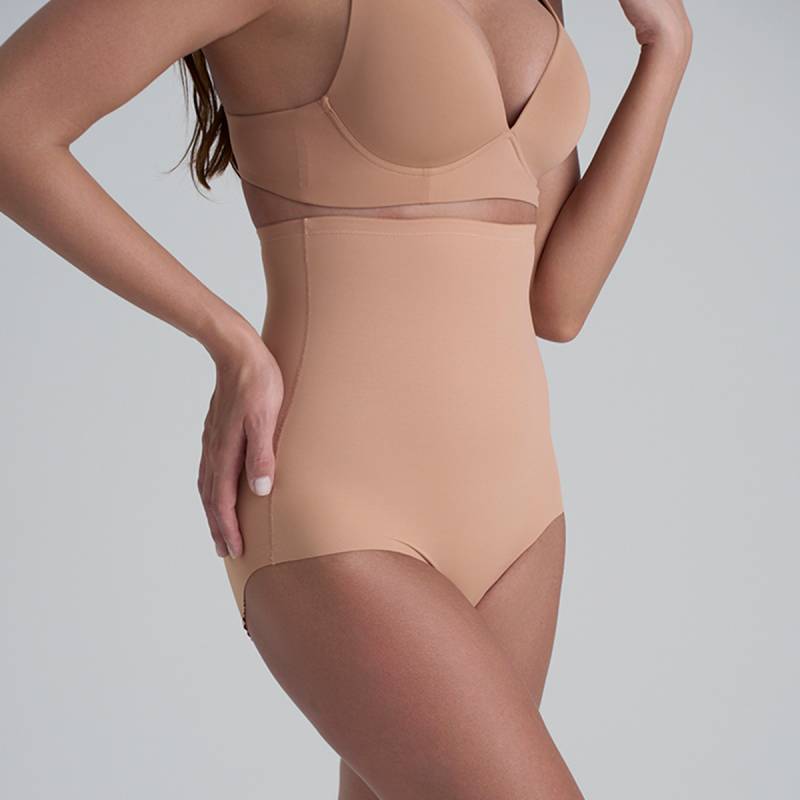 Bye Bra Sculpting High Waist maxi Slip, Nude, Größe: L, Damen von Bye Bra
