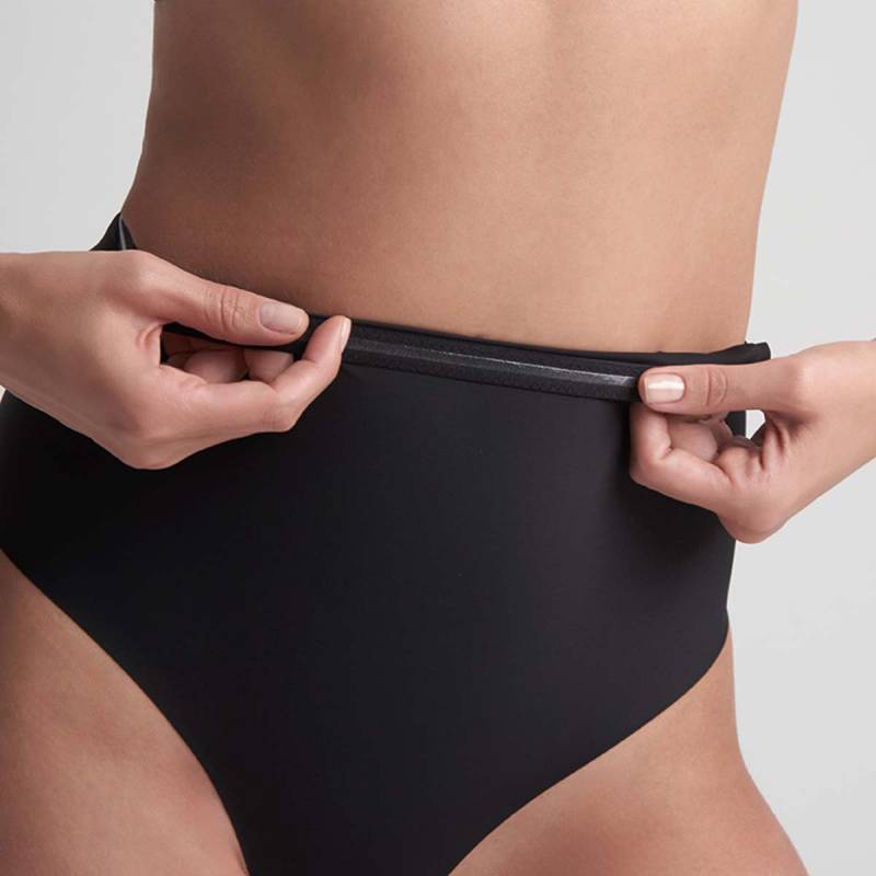 Bye Bra Sculpting Mid Waist String, Schwarz, Größe: XXL, Damen von Bye Bra