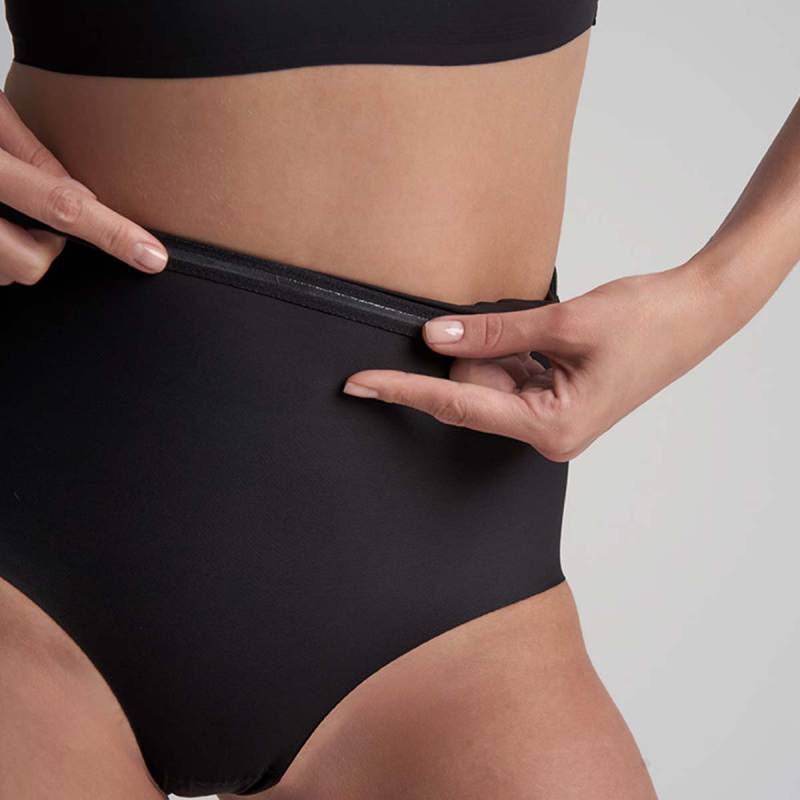 Bye Bra Sculpting Mid Waist maxi Slip, Schwarz, Größe: L, Damen von Bye Bra