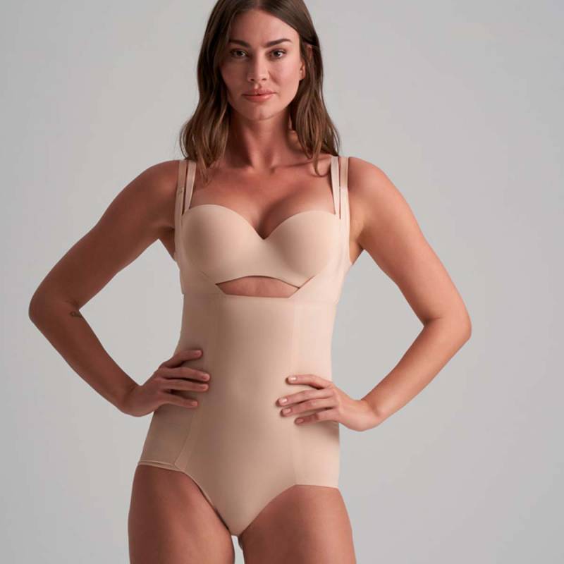 Bye Bra Smooth Essentials Bodysuit Bodystocking, Beige, Größe: XXL, Damen von Bye Bra