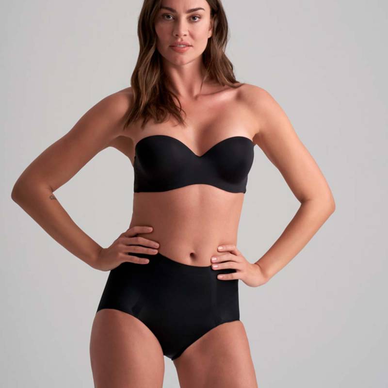 Bye Bra Smooth Essentials Mid Waist 2-pack maxi Slip, Schwarz, Größe: S, Damen von Bye Bra