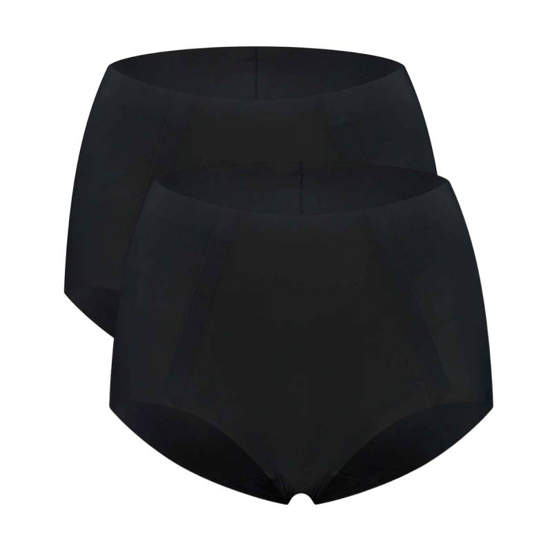 Bye Bra Smooth Essentials Mid Waist 2-pack maxi Slip, Schwarz, Größe: XL, Damen von Bye Bra