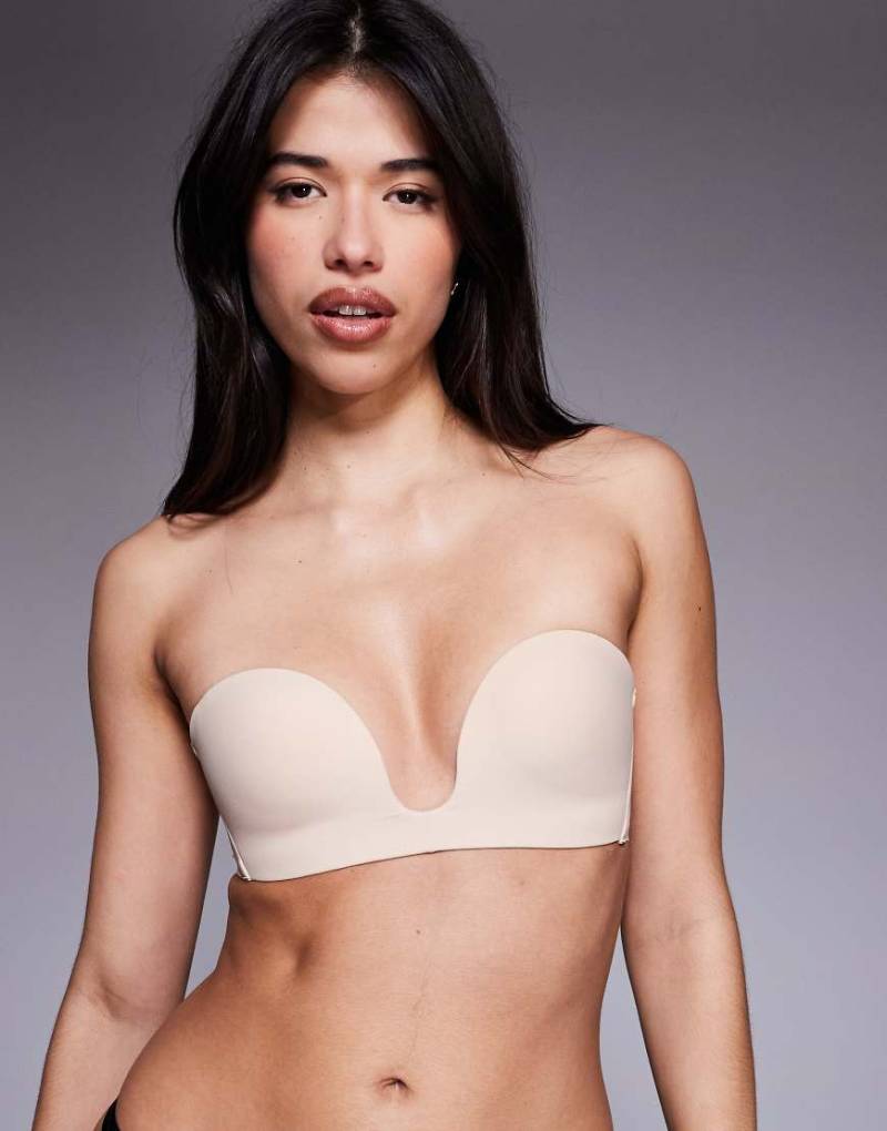 Bye Bra - Trägerloser BH in Beige mit tiefem Ausschnitt-Neutral von Bye Bra