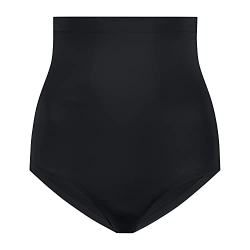 Bye Bra Unsichtbarer hoch sitzender Slip, Nahtlose Shapewear, leichtes Höschen zur Bauchkontrolle, geschmeidige Bequeme Formwäsche, Hautfarbe und Schwarz, S-XL von Bye Bra
