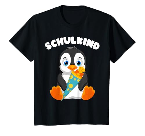Schulkind 2025 Junge Mädchen Pinguin Einschulung Schulanfang T-Shirt von Bye Bye Kindergarten Abschied - Kita Abschied