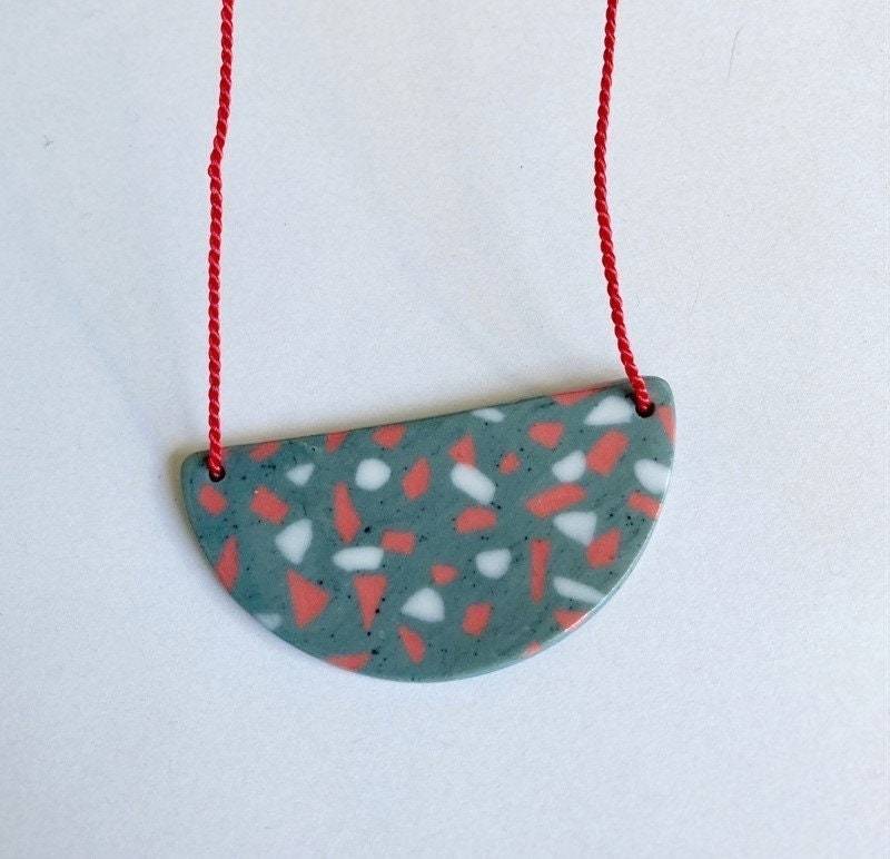 Terrazzo Porzellan Keramik Anhänger Terrazzo Porzellan Keramik Anhänger von ByeByeBelle