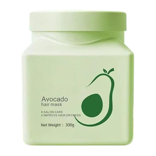 Avocado-Intensivbehandlung Haarmaske, tiefe Feuchtigkeitsdauer, 8x7x7cm, reparierende trocken beschädigte Haarmasque, Silikonfreies, Getle Split End Reparatur, einfache Anwendung für Frauen Familienmu von Byeaon