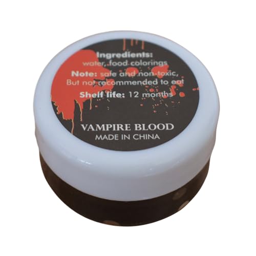 Byeaon Halloween Schminke Blut,Halloween Geronnenes Kunstblut | Realistische Waschbare Requisiten Für Kostüm Bühne Cosplay Rollenspiel Byeaon Halloween Schminke Blut,Halloween Geronnenes Kunstblut | Realistische Waschbare Requisiten Für Kostüm Bühne Cosplay Rollenspiel von Byeaon