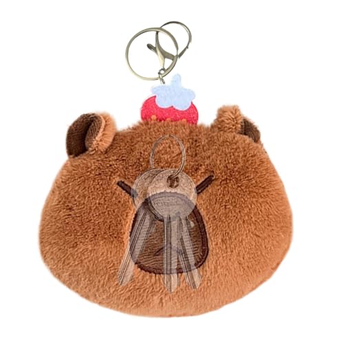 Capybara Plush Pouch | Cute Coin Purse | Funny Capybara Bag | Adorable Plush Purse | Keychain Coin Bag | Capybara Hand Pouch Coin Storage Bags Plush Animal Pouch for Keychain von Byeaon