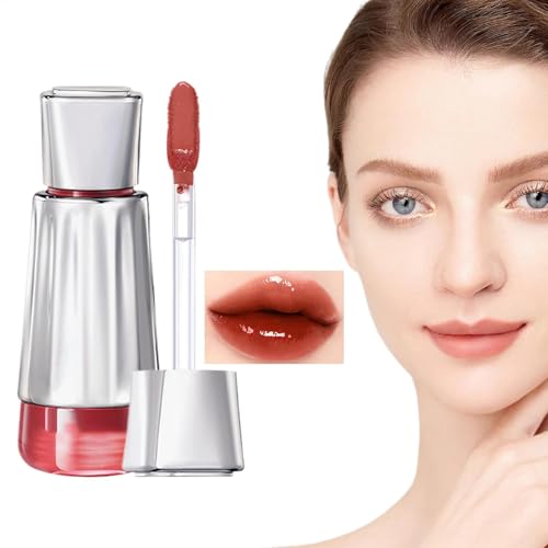 Lip Gloss, Glänzender Lipgloss Für Frauen, Verleiht Intensiven Glanz Und Pflege, Feiner Applikatorbürste, Idealer Begleiter Für Ein Makelloses Lippen-Make-up von Byeaon
