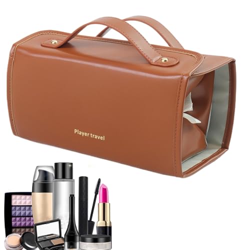 Makeup Storage Organizer | Roll-Up Makeup Bag | Portable Toiletry Bag | Waterproof Cosmetics Organizer | Travel Makeup Storage Cosmetics Bag Compartments for Traveling Women Men, Makeup Organizer von Byeaon