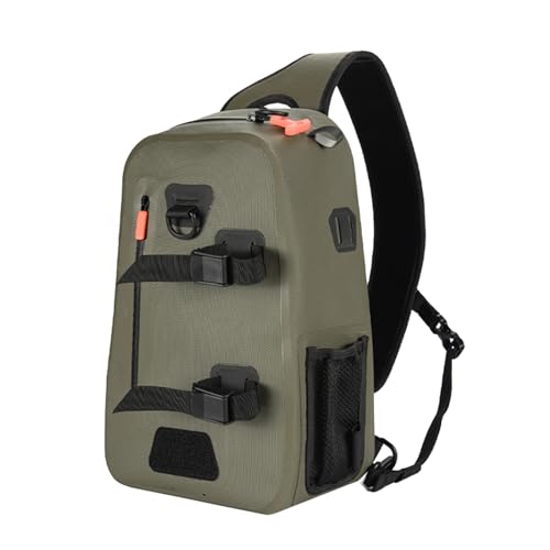 Rucksack Mit Fischerei Mit Stangenhaltern, Männern Angreifer Ausrüstungspeicher -Rucksack, Multi -funktionaler Jigbeutel, Lang Anhaltende Leistung, Wasserdicht Und Wetterfest, 9,5 L, Für Den Außengebr von Byeaon