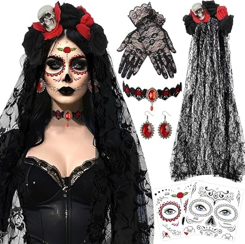 Halloween Kopfschmuck Rosen Tag Der Toten Haarreif von Byhsoep