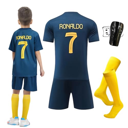 Trikot für Kinder,Outdoor Football Jersey Trikots,Trikot Sets Kinder,Fußballtrikot für Kinder,Trikot T-Shirt Shorts Socken und Schienbeinschoner Set von Byhsoep