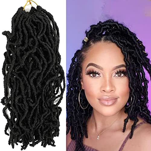 8 Packs Short Faux Locs Crochet Hair 120 Strands 12Inch Soft Locs wavy Dreadlocks Crochet Braids Natural Pre-Looped Crochet Hair for Black Women (12 Inch (Pack of 8), 1B) von Bylatt